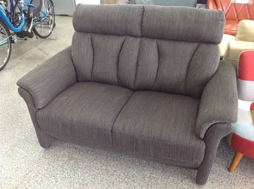 ニトリ チャコールグレー 布製 2人掛けソファー 【9651095】