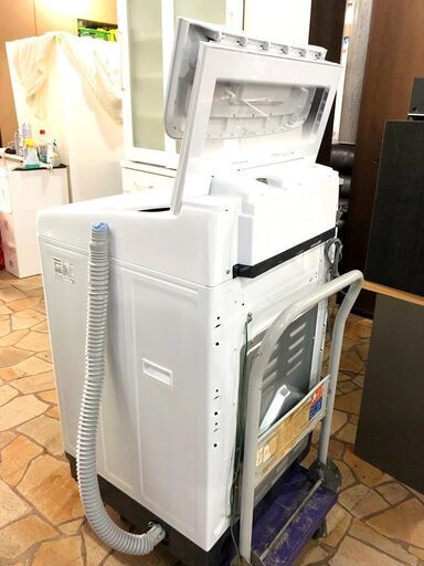 札幌近郊　送料無料　Panasonic パナソニック 全自動電気 洗濯機 NA-FA80H6-W 大容量 8kg 2018年製 説明書