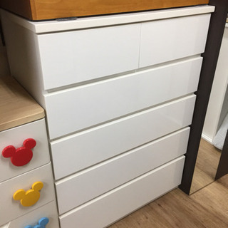 ニトリ木製5段チェスト ニトリの5段チェスト（アイボリー）です。【トレファク東大阪店】