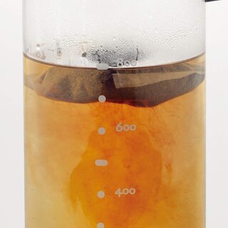 iwaki(イワキ) 耐熱ガラス ピッチャー 冷水筒 ブルー 1.3L ハンディーサーバー 茶こしなし 麦茶 お茶 ポット KT2933-BLの画像
