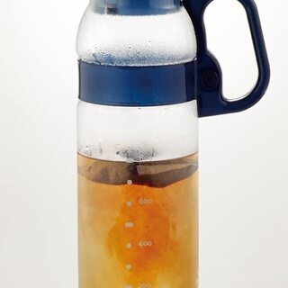 iwaki(イワキ) 耐熱ガラス ピッチャー 冷水筒 ブルー 1.3L ハンディーサーバー 茶こしなし 麦茶 お茶 ポット KT2933-BLの画像