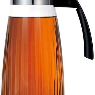 iwaki(イワキ) 耐熱ガラス ピッチャー 冷水筒 楕円型 1.3L オーバルサーバー 麦茶 お茶 ポット KT297K-SVの画像