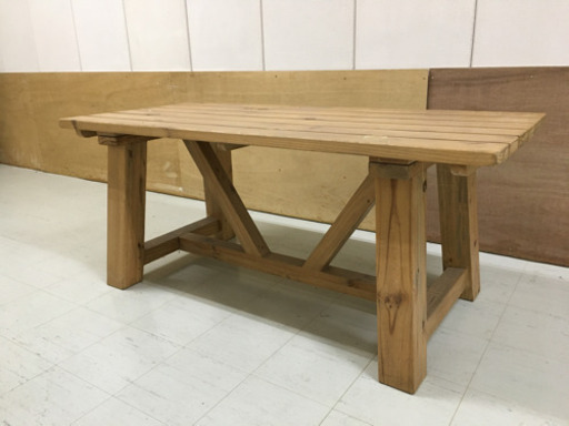 WTW ダブルティー　ダイニングテーブル　高級　天然木