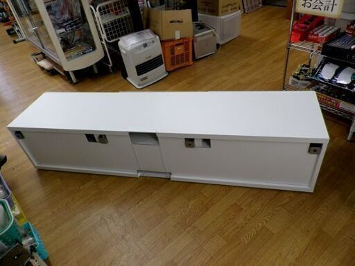 IKEA イケア ベストー テレビボード テレビ台 幅180×奥行42×高さ38㎝ 扉付き ホワイト×グレー 西岡店 