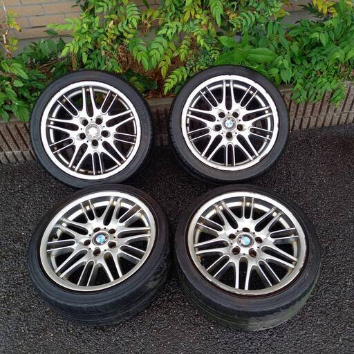 ~SOLD!~【中古品】18インチホイール BMW５シリーズ おまけタイヤ付き 4本セット E34 M5風