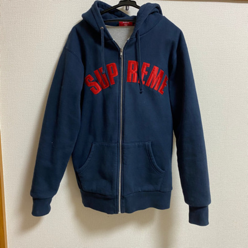 supreme アーチロゴ ジップパーカー