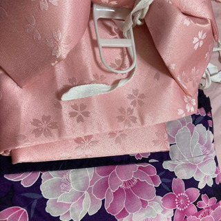 浴衣セット 2種類 カゴバッグ1つの画像