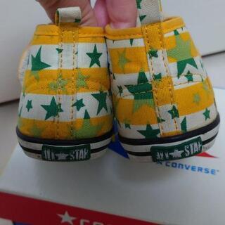 CONVERSE　スター　スニーカー
　黄色✕緑　13センチの画像