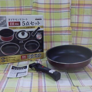 ＩＨ対応ダイヤモンドコート5点セット(お鍋・フライパン）　千恵美さんお勧め商品 − 千葉県
