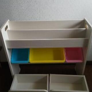 美品☆配送可  子ども 絵本収納 本棚 おもちゃ収納 アイリスオーヤマ ラックの画像