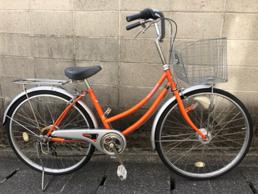 【整備済自転車】26インチ6段変速　オートライト付　オレンジ　若林自転車　膳所店　SALE中❗️ 若林自転車商会 | 株式会社フタバ