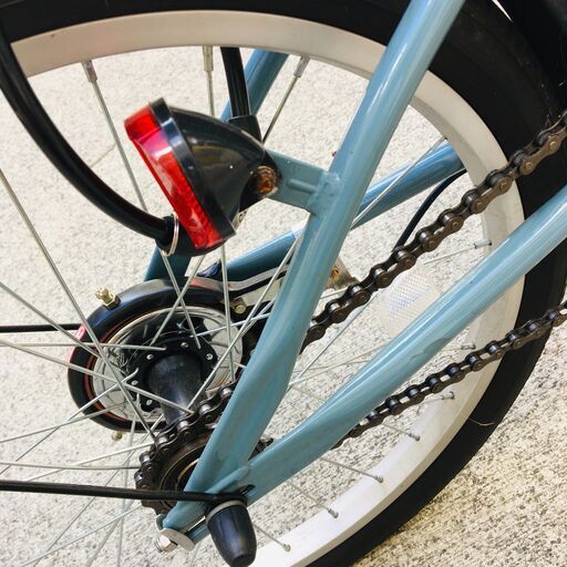 【3月購入】折りたたみ自転車 グレーブルー