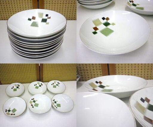 Noritake オールドノリタケ 和柄 市松柄 楕円皿 深皿 お皿 醤油さし 他まとめて29点セット 和食器 和モダン 昭和レトロ 札幌 厚別店 Noritake オールドノリタケ 和柄 市松柄 楕円皿 深皿 お皿 醤油さし 他