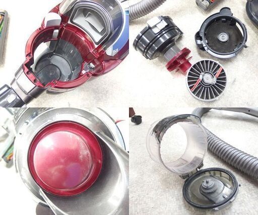 サイクロン式掃除機 2010年製 吸込仕事率:450W シャープ EC-VX210-R プラズマクラスター レッド系 ☆ 札幌市 北区