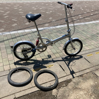 折り畳み１６インチ　6段ギア　シルバーサスペンション