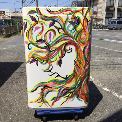 9月21日まで！★湘南アーティスト作 / アートデザイン洗濯機★ ヤマダ電器 4.5kg 洗濯機 YWM-T45G1 2020年製 動作品