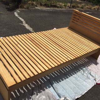 ■5416■すのこベッド シングルベッド 木製 マットレス付き