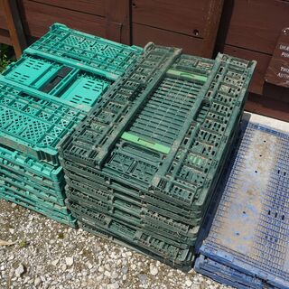 折り畳み　コンテナ　物品整理　農作業　水切りなど