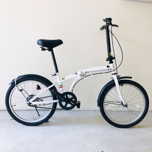【3月購入】折りたたみ自転車 白