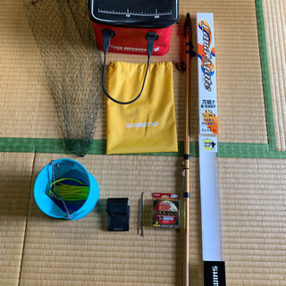 🉐値下げ🉐まとめ売り バッカン 水汲みバケツ 針外し タモ網 竿 
