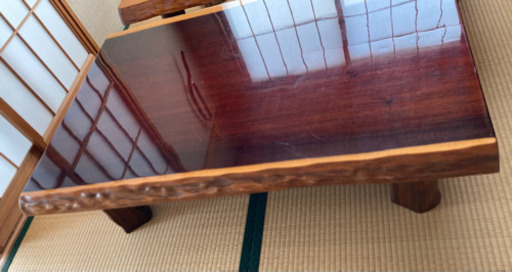 最高級天然木一枚板　ローテーブル②座卓