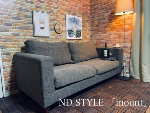 ☑️ジモ売約済み NDスタイル8万円「mount」3人掛けソファー全面 ☑️ジモ売約済み NDスタイル8万円「mount」3人掛けソファー全面