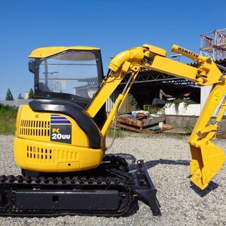 コマツ　PC20UU-5　2トンクラス　小旋回　4wayマルチ　全塗装　ミニ油圧ショベル　ユンボ　バックホー　茨城県
