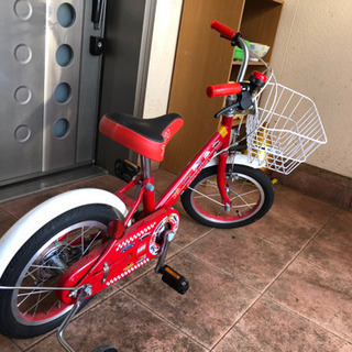 中古自転車　補助輪付き子供（２〜５歳位かな？）の画像