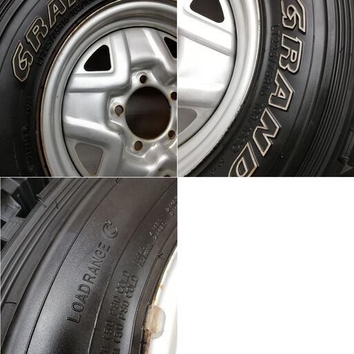 ★ノーマルタイヤ・ホイール 4本★ 225/75R16 ダンロップ GRAND TREK MT2 2013年製 16X5 スズキ ジムニー純正 5H -139.7     ～横浜市旭区 ズーラシア近く～
