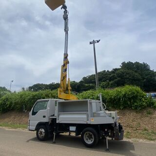 いすゞ　エルフ　高所作業車8ｍ　低床　NKR81AN　H18年式　AICHI　2人乗り200kg　茨城県の画像