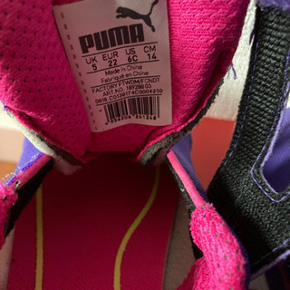 【交渉中】美品・プーマ スニーカー 紫 14cmの画像