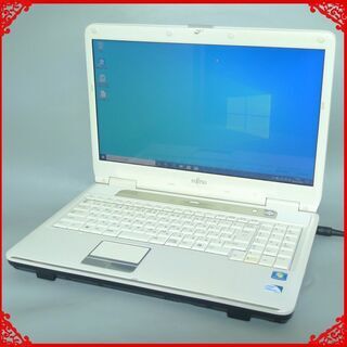 即使用可能 ノートパソコン Windows10 中古良品 15.6型 富士通 AH30/E Celeron 4GB 320G DVDマルチ 無線LAN Wi-Fi Office 初心者向け