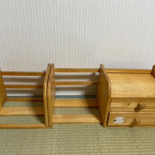 引き出し付き、本棚、伸縮式の画像