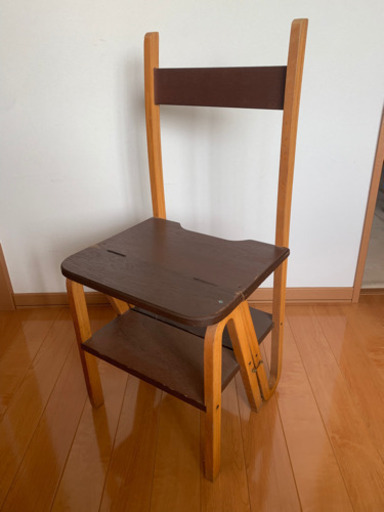 昭和レトロ 椅子 脚立 両用 組み替え式 チェア 骨董品 アンティーク 希少品 ヴィンテージ