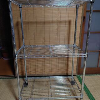 キャスター付き3段ラック