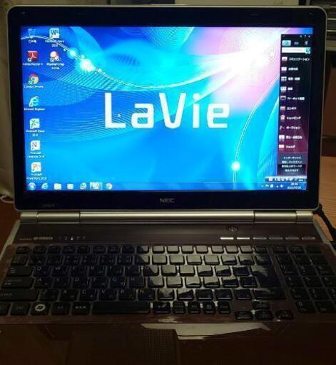 ノートパソコン windows7 NEC LL850/E COREi7 メモリ8GB HDD650GB Blu-ray  wifi office2010