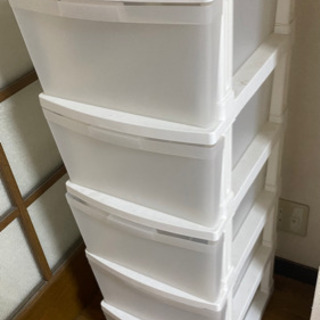 【あげます】ドンキ 情熱価格 引き出し 収納 5段の画像