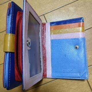 イタリア製、2つ折財布、カラフルの画像