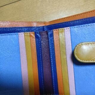 イタリア製、2つ折財布、カラフルの画像