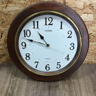 CITIZEN 掛け時計 木目調 動作品