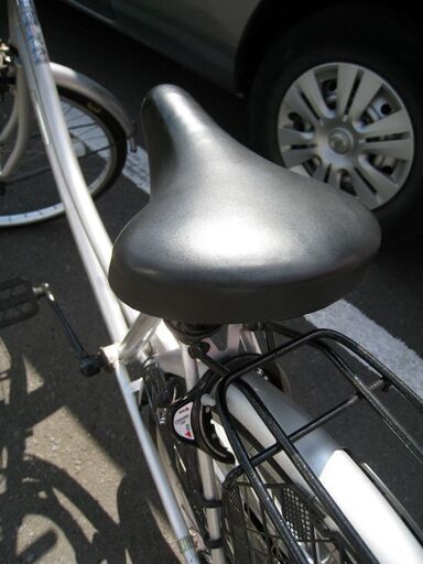 ☆ 24インチ 自転車 シティサイクル シルバー カゴ付き カギ付き ライト付き 札幌 北20条店