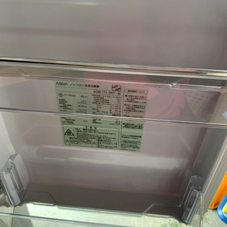 AQUA  ノンフロン冷凍冷蔵庫　AQR-17J(W)     2020年製　168L  中古　美品の画像