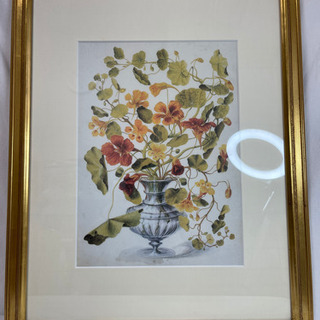 【急募！】世界堂 絵画 花 花瓶 額縁入り