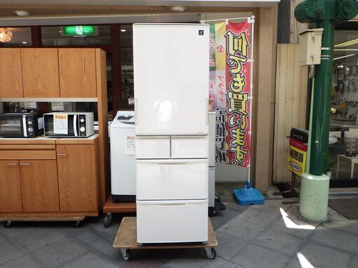 さらに見逃し厳禁セール開催！【美品】どっちもドア シャープ ノンフロン冷凍冷蔵庫 SJ-PW41C-C 自動製氷 5ドア 412L SHARP 左右開き 取扱説明書付き