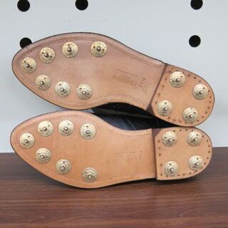 レトロ ゴルフシューズ renoma/レノマ スポーツクラブ レザー ブラック グッドイヤーウェルト製法 25.5cm EE クラシック 札幌市手稲区の画像