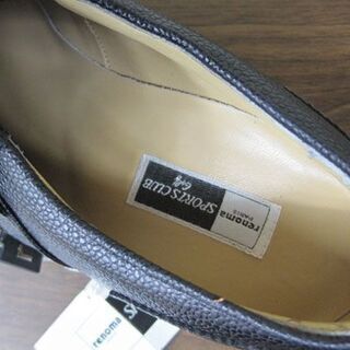 レトロ ゴルフシューズ renoma/レノマ スポーツクラブ レザー ブラック グッドイヤーウェルト製法 25.5cm EE クラシック 札幌市手稲区の画像