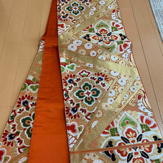 6MNA906 高級 名古屋帯 全通 鶴柄 花柄 和柄 キラキラ 6MNA906 高級 名古屋帯 全通 鶴柄 花柄 和柄 キラキラ