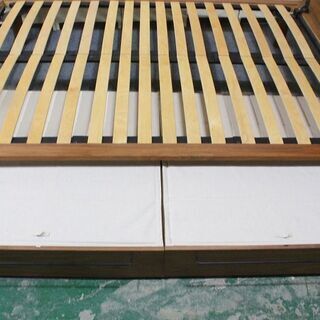 ayum　無印良品・木製ベッドフレーム ダブル・ウォールナット 送料込み】無印良品 木製 ベッドフレーム ダブル フレーム