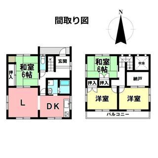 新城市富栄の４LDKの戸建賃貸！　駐車場3台！！ - 不動産
