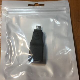 ■USB typeA →microUSB　変換コネクタ　ブラック...